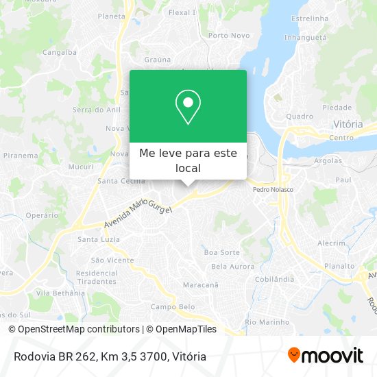 Rodovia BR 262, Km 3,5 3700 mapa