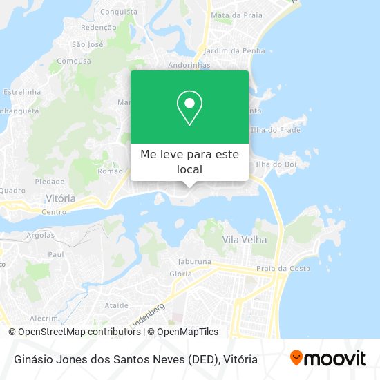 Ginásio Jones dos Santos Neves (DED) mapa