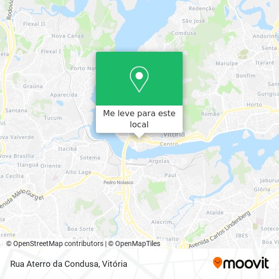 Rua Aterro da Condusa mapa