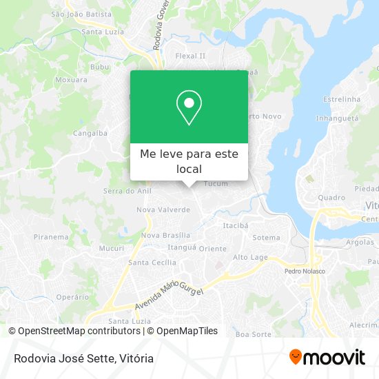 Rodovia José Sette mapa