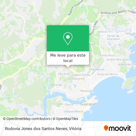 Rodovia Jones dos Santos Neves mapa