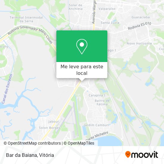 Bar da Baiana mapa