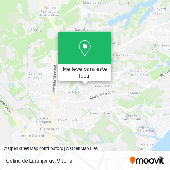 Colina de Laranjeiras mapa
