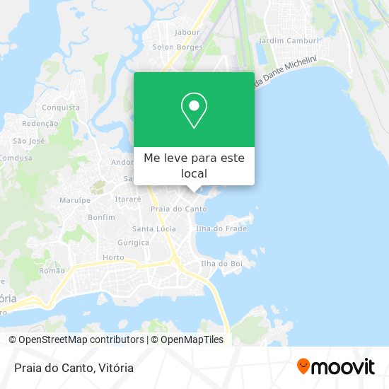 Praia do Canto mapa