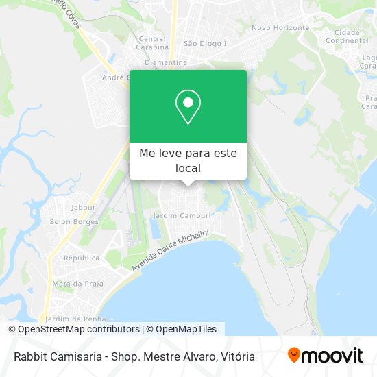 Rabbit Camisaria - Shop. Mestre Alvaro mapa