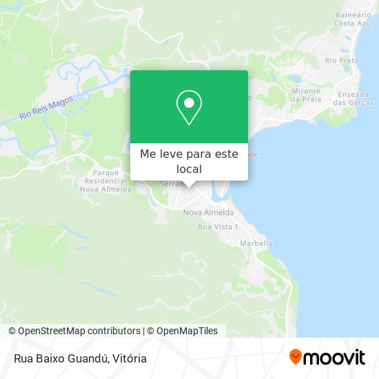 Rua Baixo Guandú mapa