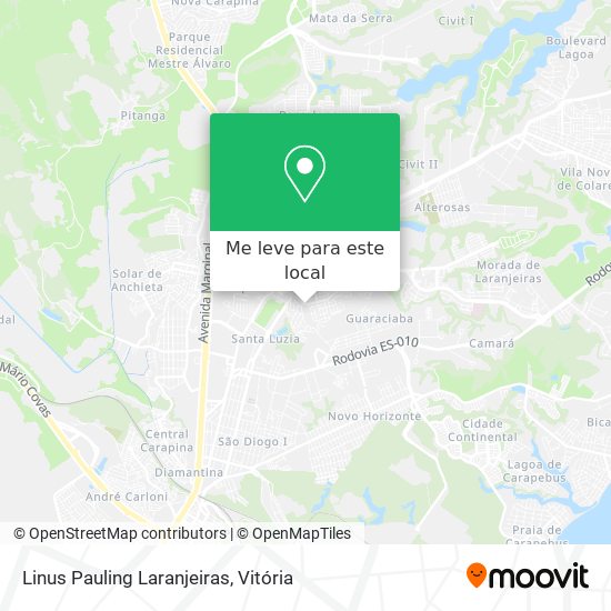 Linus Pauling Laranjeiras mapa
