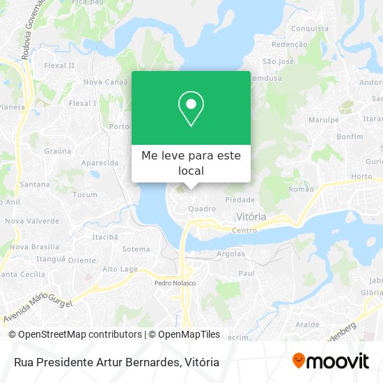 Rua Presidente Artur Bernardes mapa