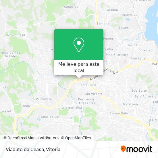 Viaduto da Ceasa mapa