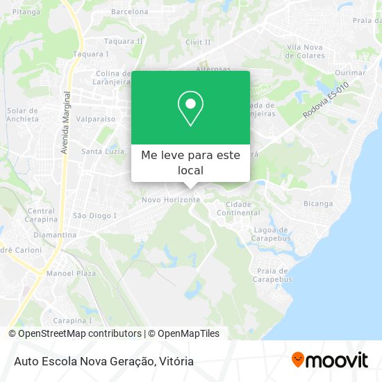 Auto Escola Nova Geração mapa