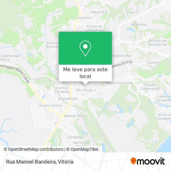 Rua Manoel Bandeira mapa