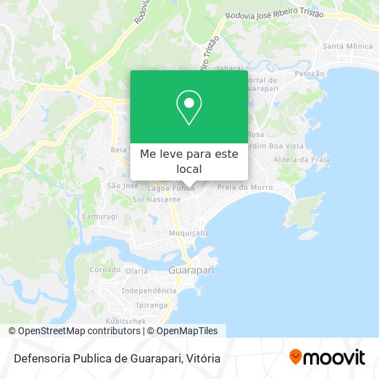 Defensoria Publica de Guarapari mapa