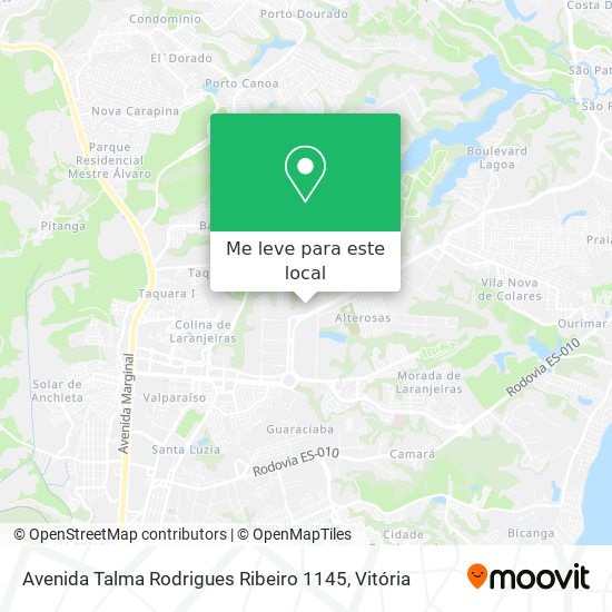 Avenida Talma Rodrigues Ribeiro 1145 mapa