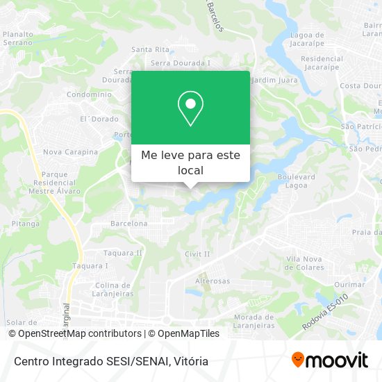 Centro Integrado SESI/SENAI mapa