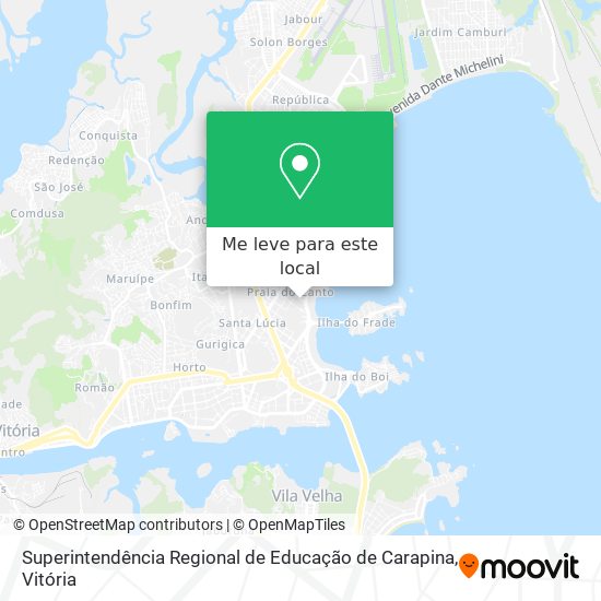 Superintendência Regional de Educação de Carapina mapa