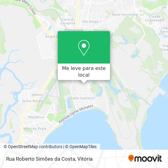 Rua Roberto Simões da Costa mapa
