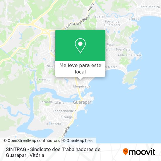 SINTRAG - Sindicato dos Trabalhadores de Guarapari mapa