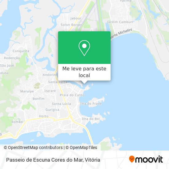 Passeio de Escuna Cores do Mar mapa