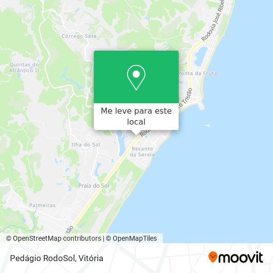 Pedágio RodoSol mapa