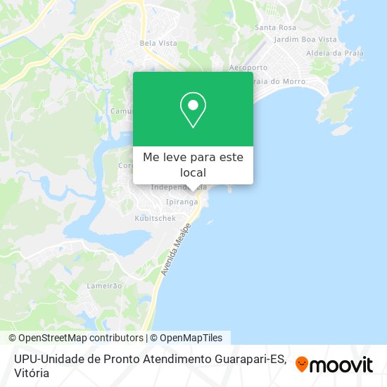 UPU-Unidade de Pronto Atendimento Guarapari-ES mapa