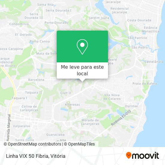 Linha VIX 50 Fibria mapa