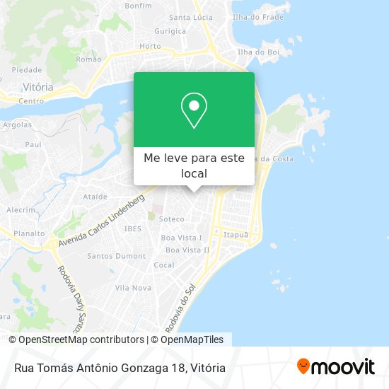 Rua Tomás Antônio Gonzaga 18 mapa