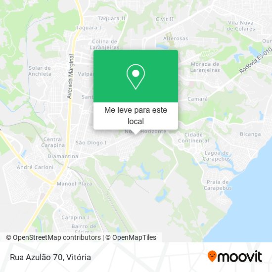 Rua Azulão 70 mapa