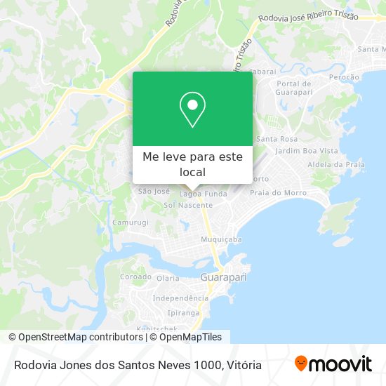 Rodovia Jones dos Santos Neves 1000 mapa