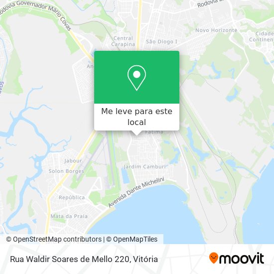 Rua Waldir Soares de Mello 220 mapa