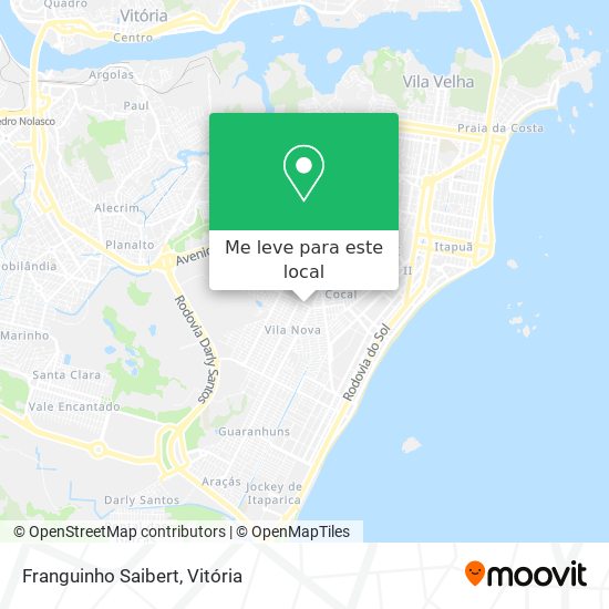 Franguinho Saibert mapa