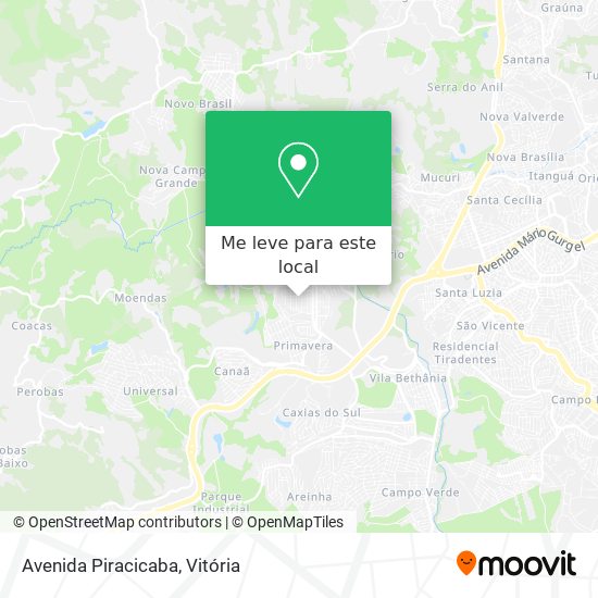 Avenida Piracicaba mapa