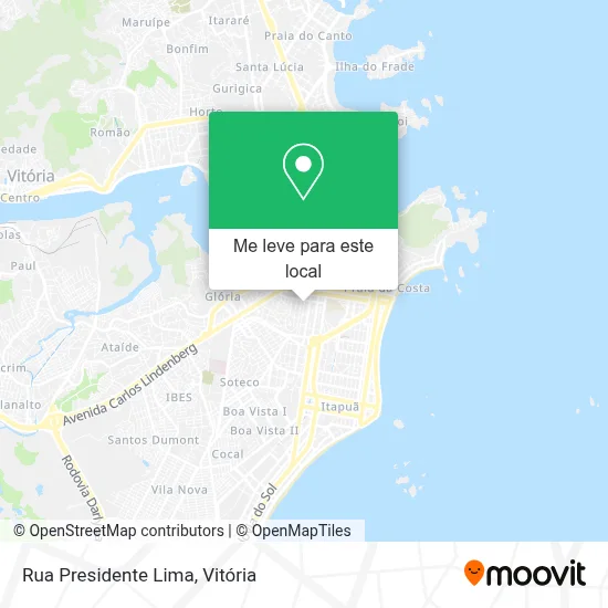 Rua Presidente Lima mapa