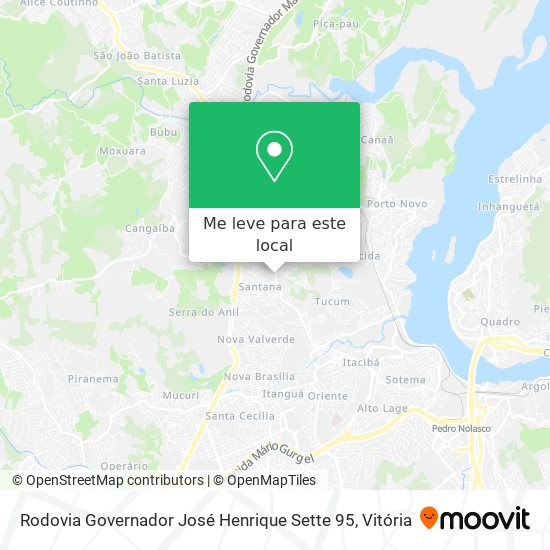 Rodovia Governador José Henrique Sette 95 mapa