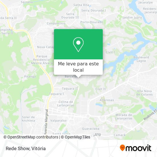Rede Show mapa