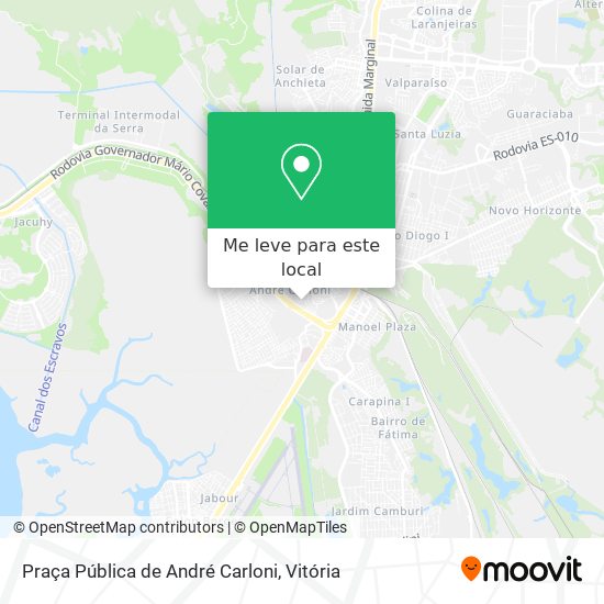 Praça Pública de André Carloni mapa