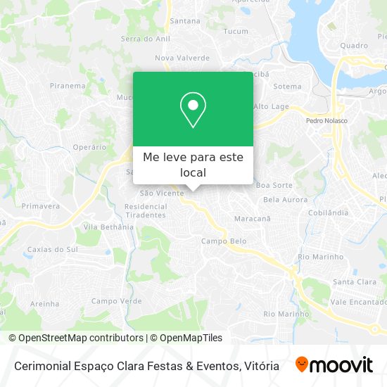 Cerimonial Espaço Clara Festas & Eventos mapa