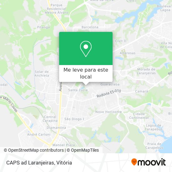 CAPS ad Laranjeiras mapa