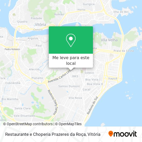 Restaurante e Choperia Prazeres da Roça mapa