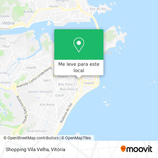 Shopping Vila Velha mapa