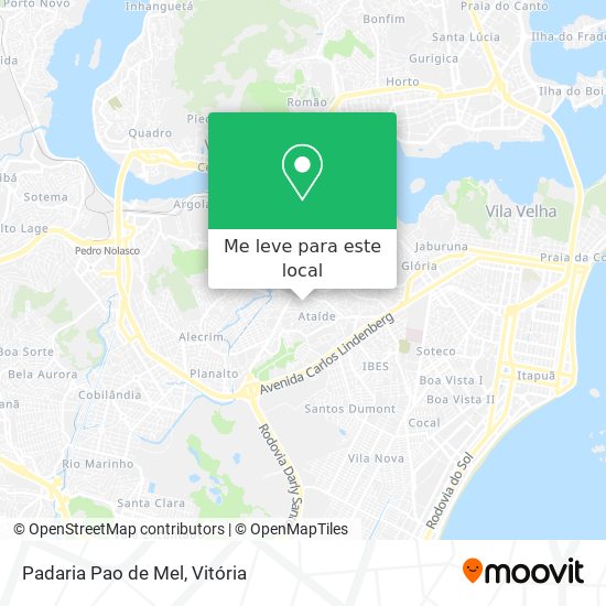 Padaria Pao de Mel mapa