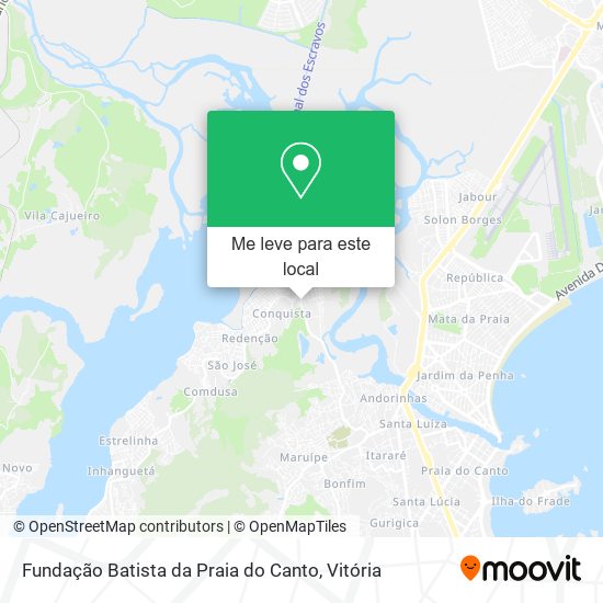 Fundação Batista da Praia do Canto mapa