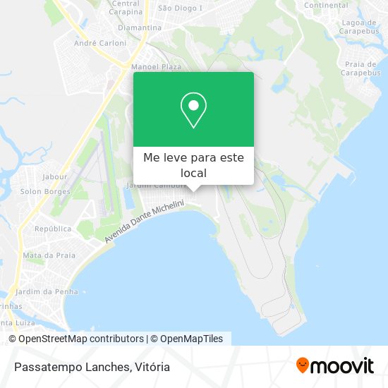 Passatempo Lanches mapa