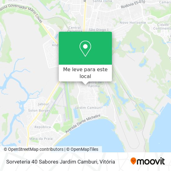 Sorveteria 40 Sabores Jardim Camburi mapa