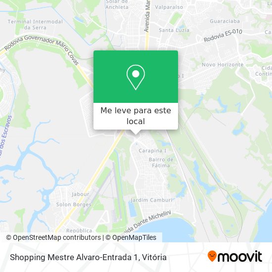 Shopping Mestre Alvaro-Entrada 1 mapa