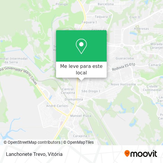 Lanchonete Trevo mapa