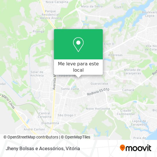 Jheny Bolsas e Acessórios mapa