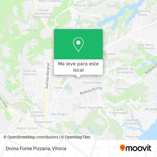 Divina Fome Pizzaria mapa