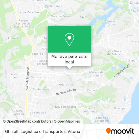 Ghisolfi Logistica e Transportes mapa