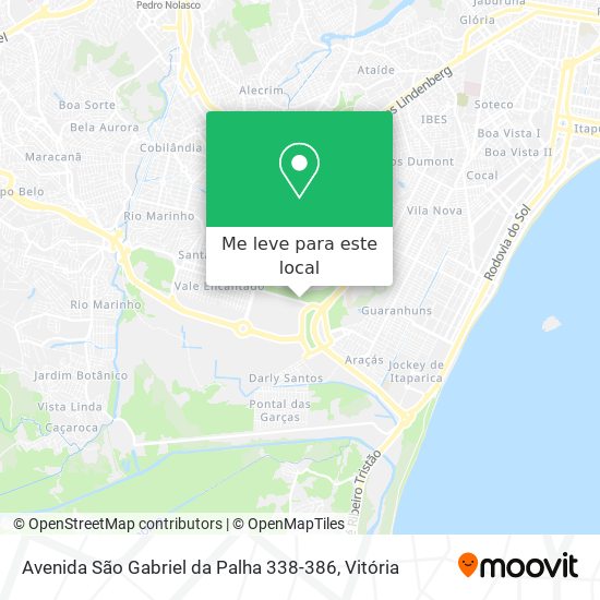 Avenida São Gabriel da Palha 338-386 mapa