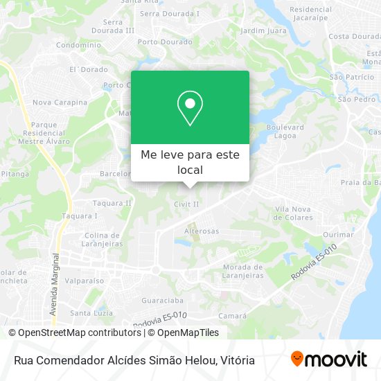 Rua Comendador Alcídes Simão Helou mapa
